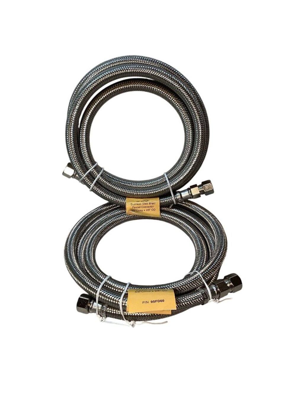 2pcs  60"  3/8" Comp X 3/8" OD  60" Stainless Steel Flex Water Supply Lines NEW